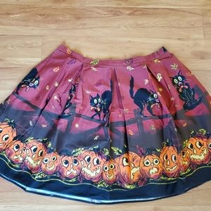 Pinup Girl Clothing Halloween Print Skirt